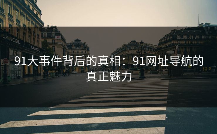 91大事件背后的真相：91网址导航的真正魅力