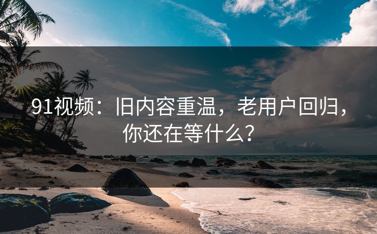 91视频：旧内容重温，老用户回归，你还在等什么？